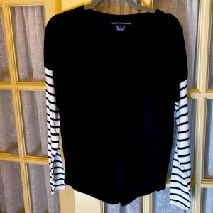 Stripe-sleeve Sweater